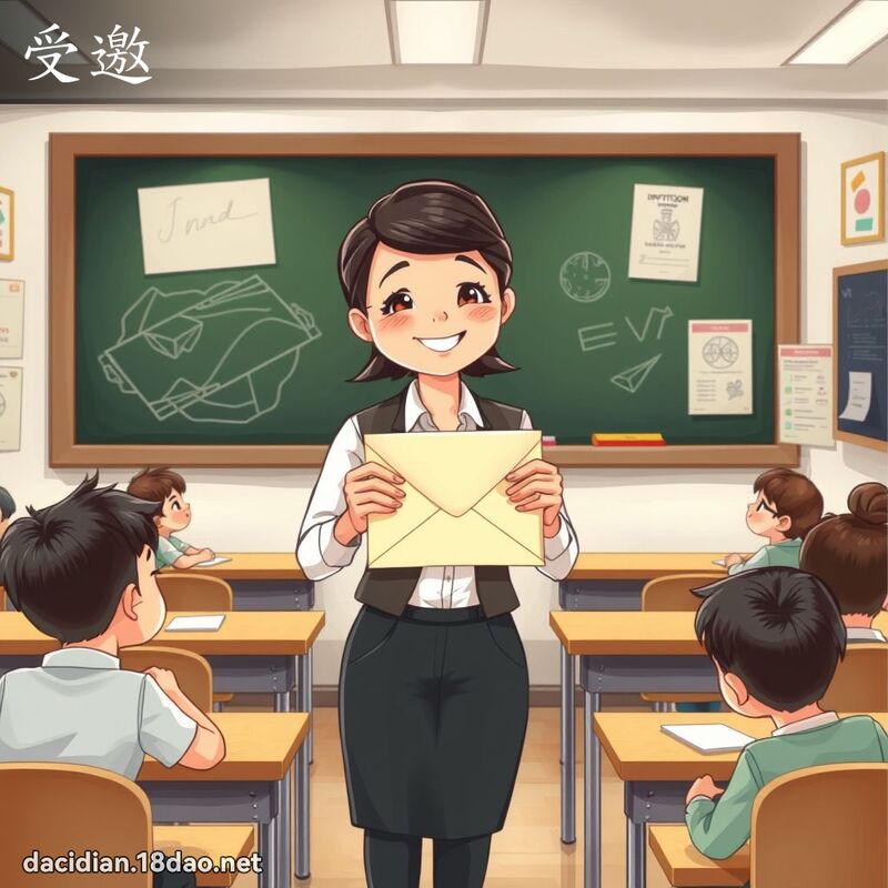 受邀 - 國語大辭典配圖