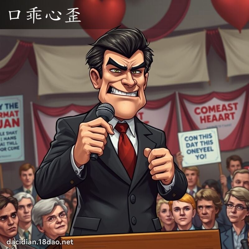 口乖心歪 - 國語大辭典配圖