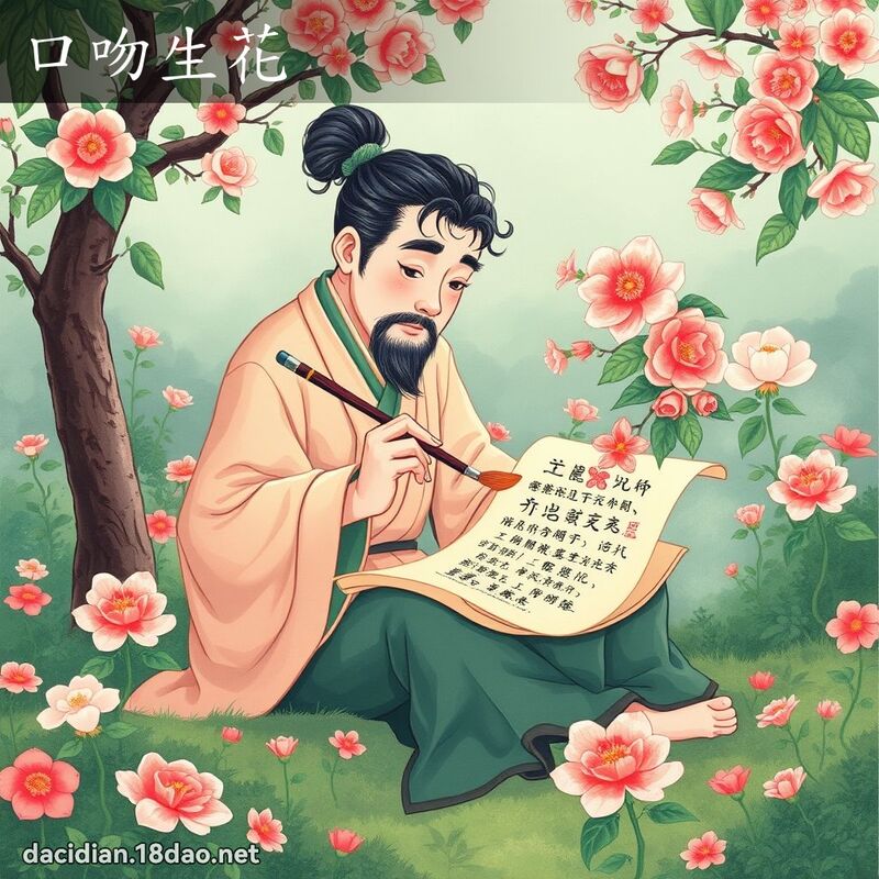 口吻生花 - 國語大辭典配圖