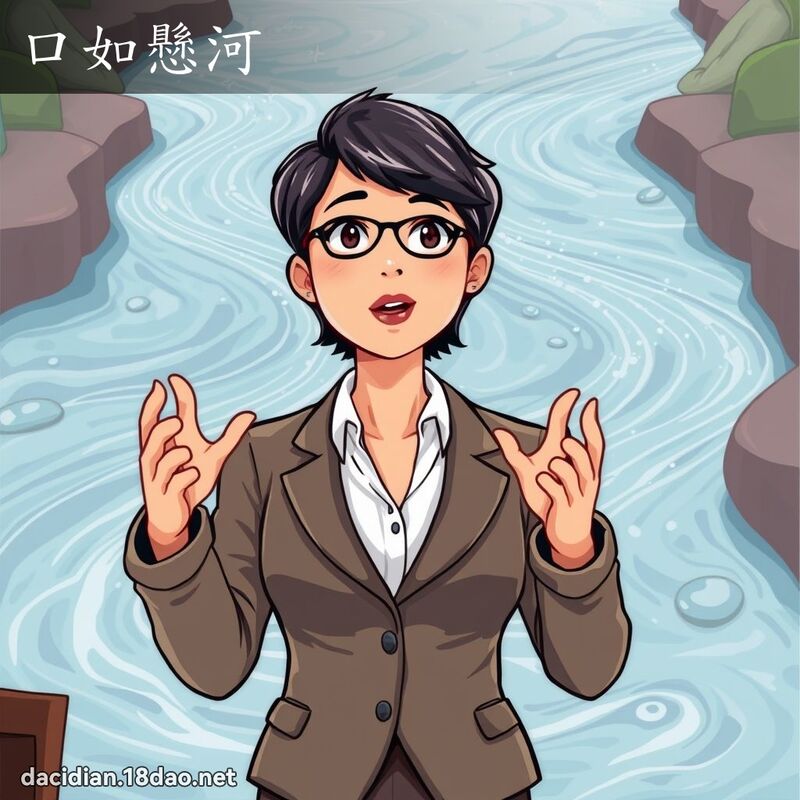口如懸河 - 國語大辭典配圖