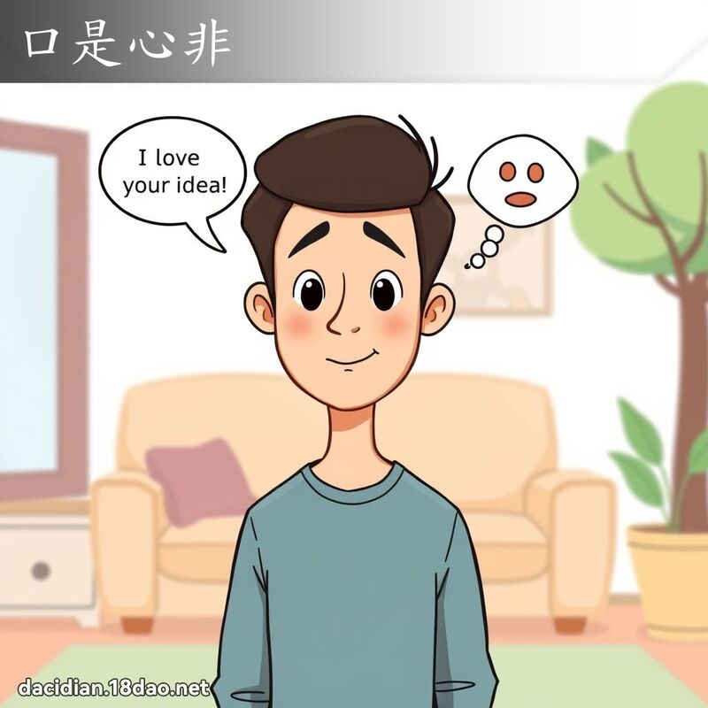 口是心非 - 國語大辭典配圖