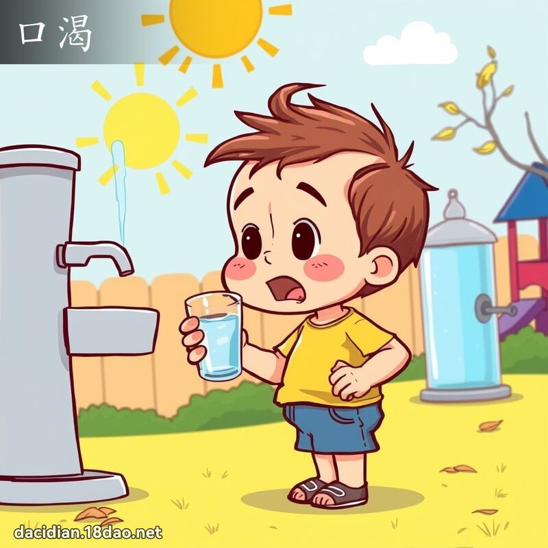 口渴 - 国语大辞典配图