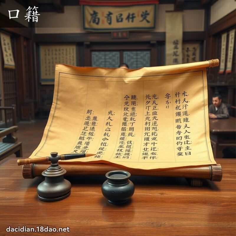 口籍 - 國語大辭典配圖