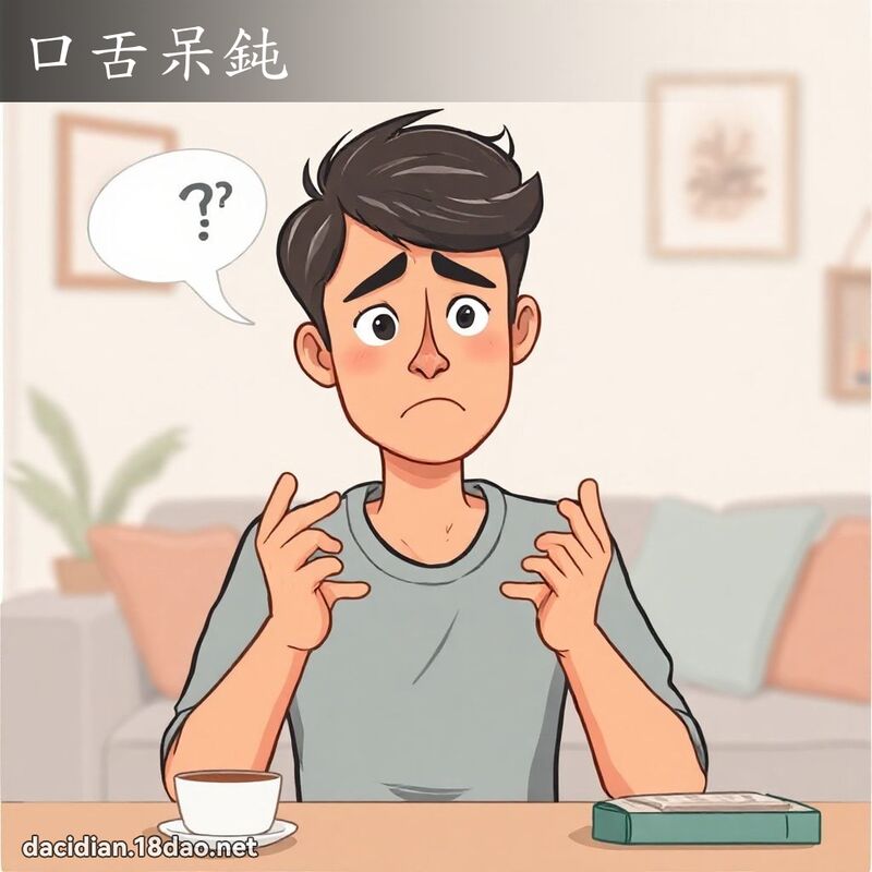 口舌呆钝 - 国语大辞典配图