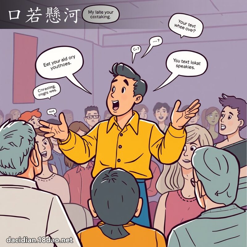 口若悬河 - 国语大辞典配图