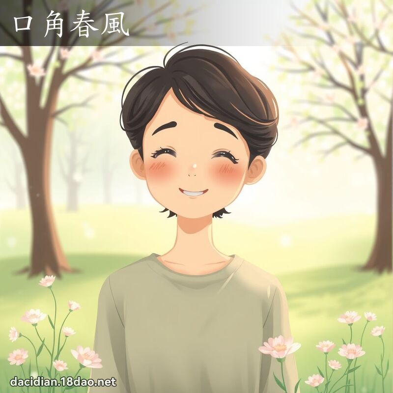口角春風 - 國語大辭典配圖
