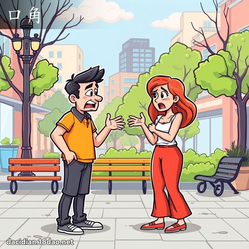 词语: 口角 (多意词)