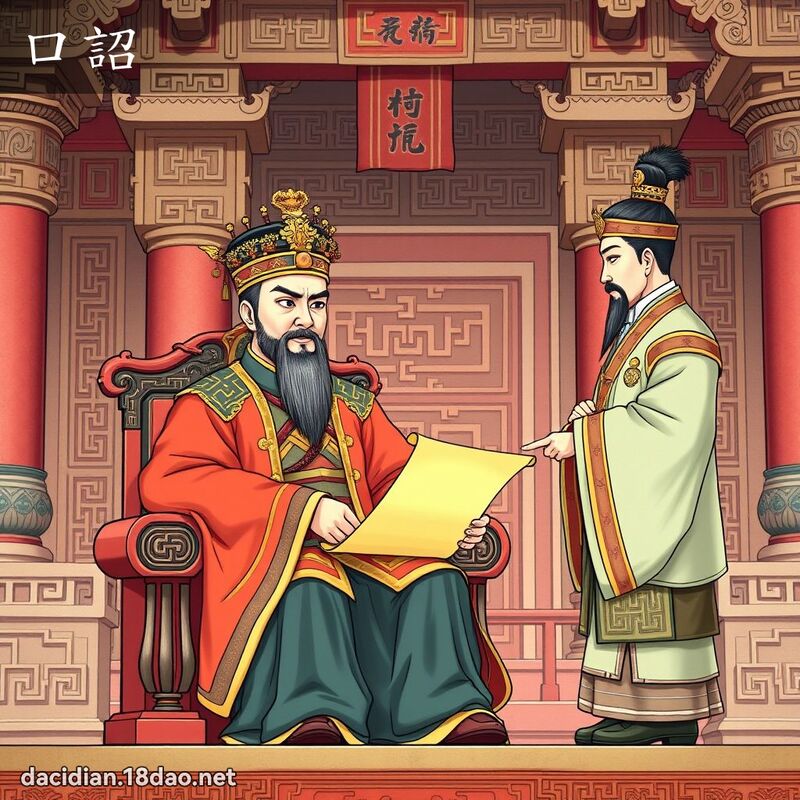 口詔 - 国语大辞典配图