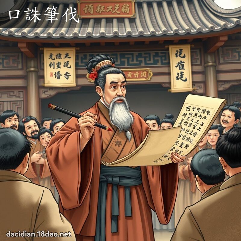 口诛笔伐 - 国语大辞典配图