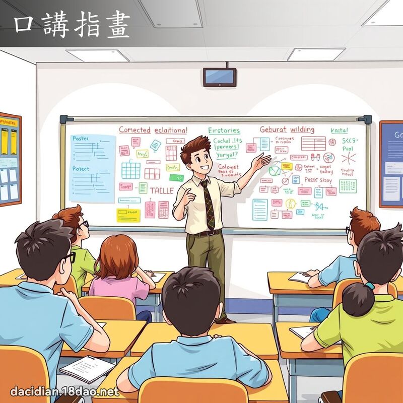 口讲指画 - 国语大辞典配图