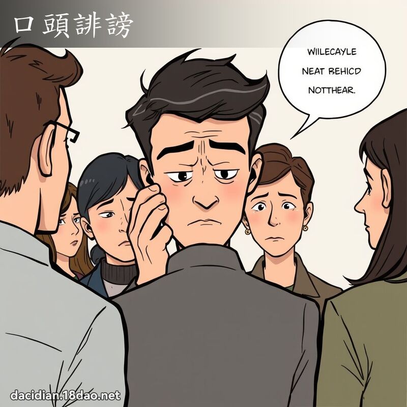 口头誹谤 - 国语大辞典配图