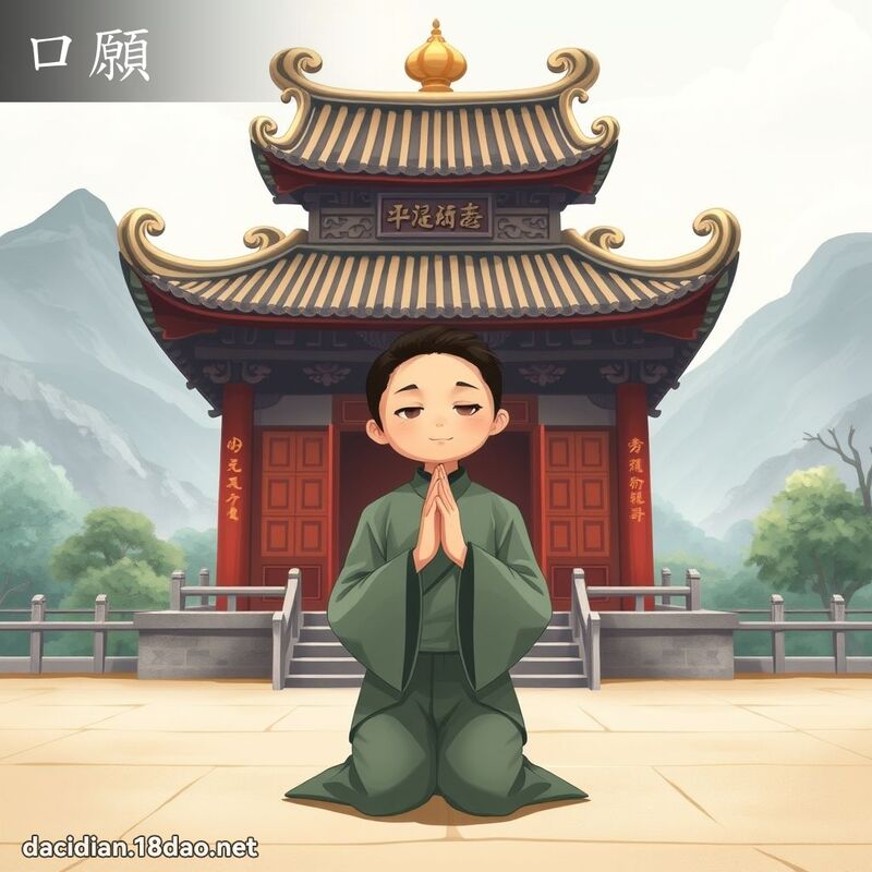 口愿 - 国语大辞典配图