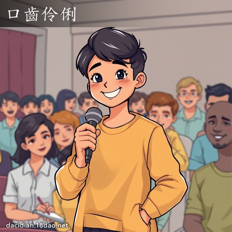 口齿伶俐 - 国语大辞典配图