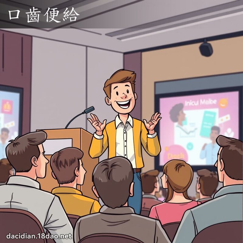 口齿便给 - 国语大辞典配图