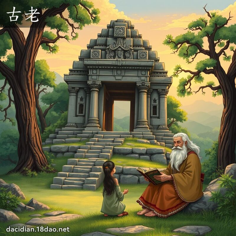古老 - 國語大辭典配圖