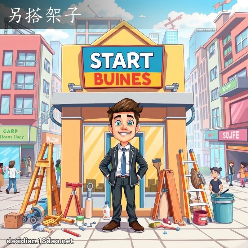 另搭架子 - 国语大辞典配图