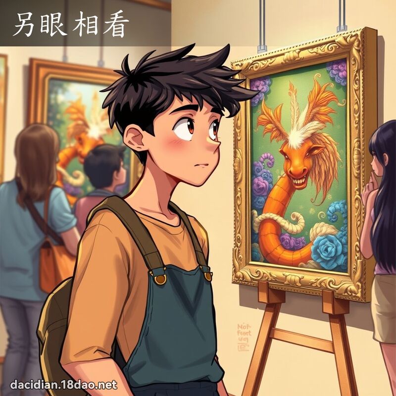 另眼相看 - 國語大辭典配圖