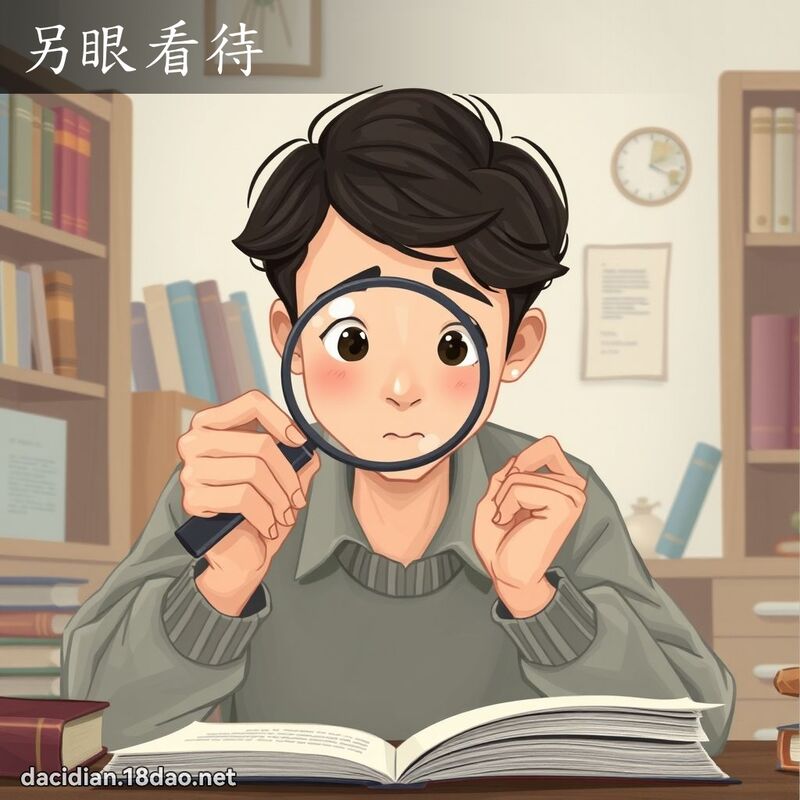 另眼看待 - 國語大辭典配圖