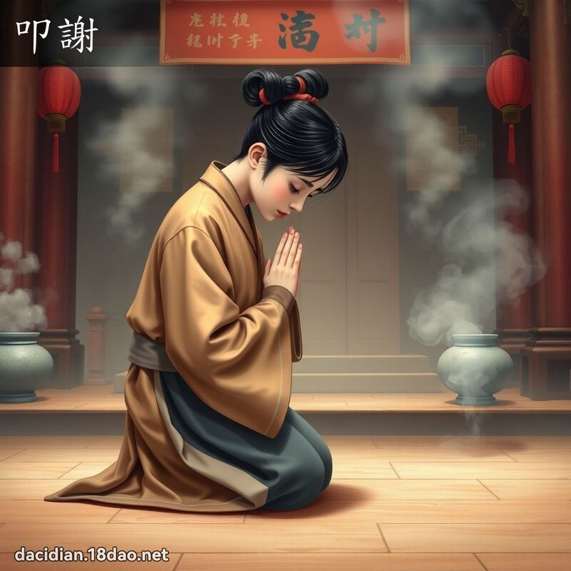 叩谢 - 国语大辞典配图