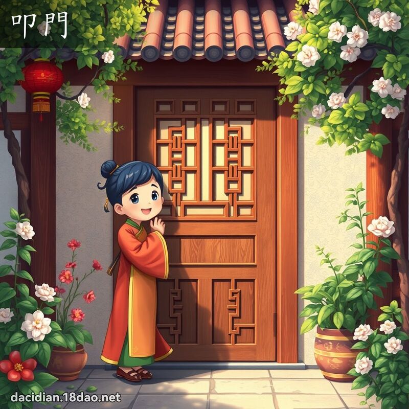 叩门 - 国语大辞典配图