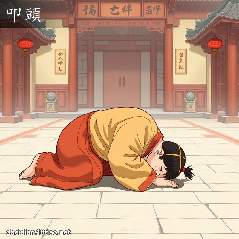 叩頭 - 國語大辭典配圖