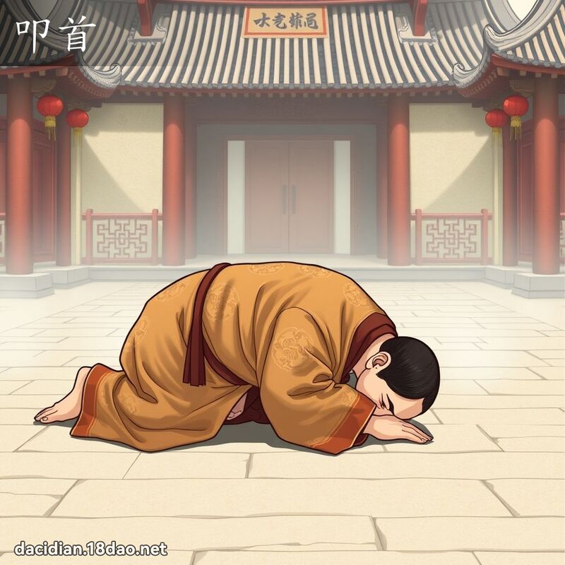 叩首 - 國語大辭典配圖