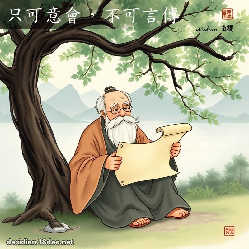 只可意會，不可言傳 - 國語大辭典配圖