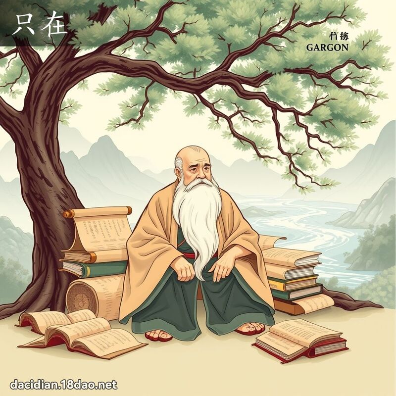 只在 - 國語大辭典配圖