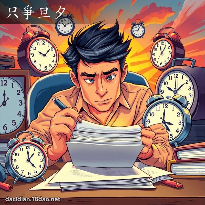 只爭旦夕 - 國語大辭典配圖