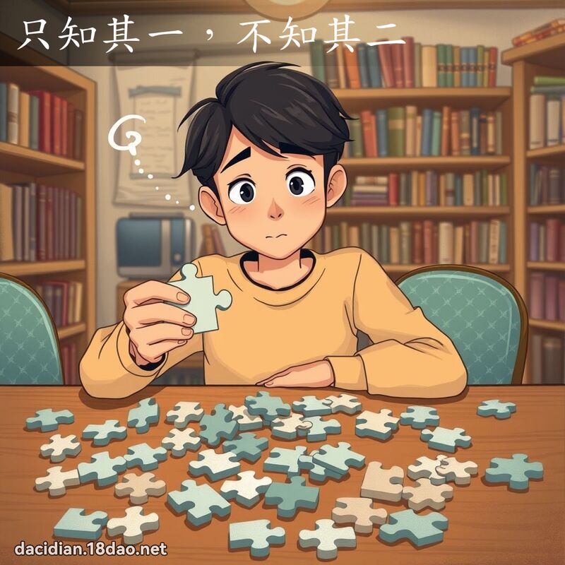 只知其一，不知其二 - 國語大辭典配圖