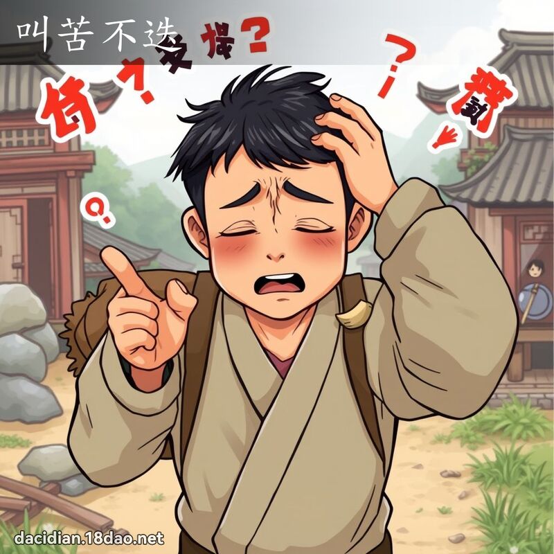 叫苦不迭 - 國語大辭典配圖