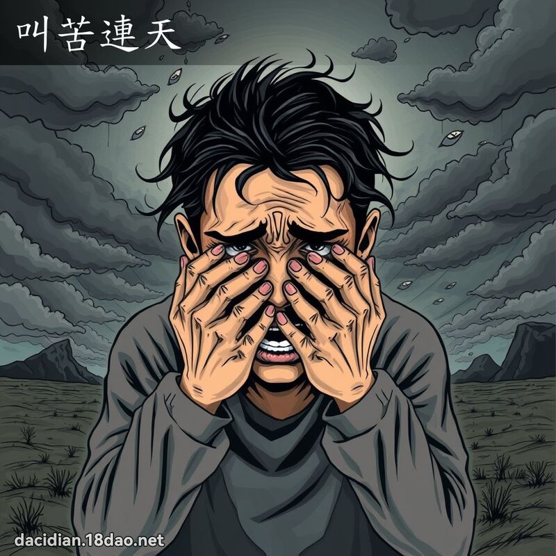 叫苦連天 - 國語大辭典配圖