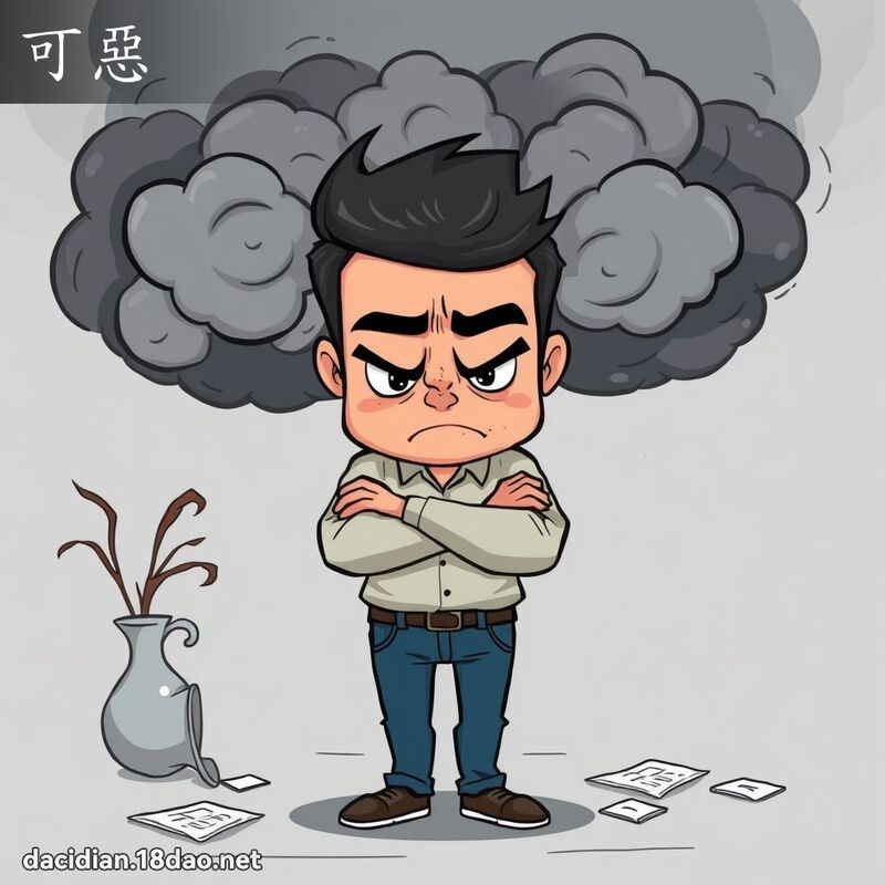 可惡 - 國語大辭典配圖