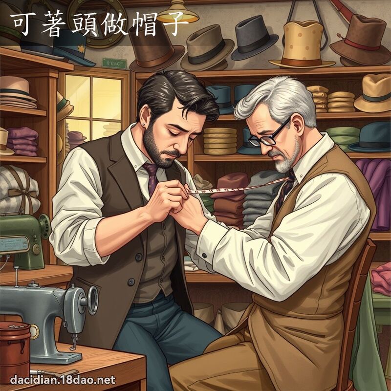 可著頭做帽子 - 國語大辭典配圖