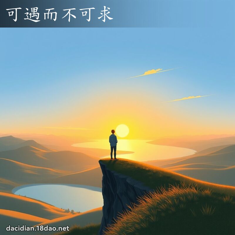 可遇而不可求 - 国语大辞典配图