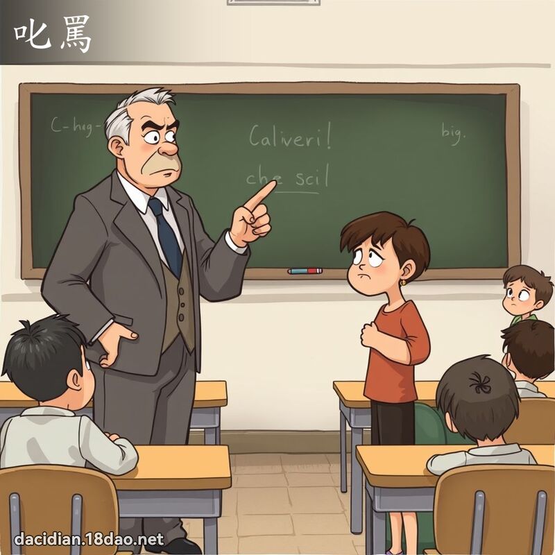 叱罵 - 國語大辭典配圖