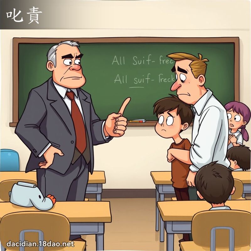 叱責 - 國語大辭典配圖