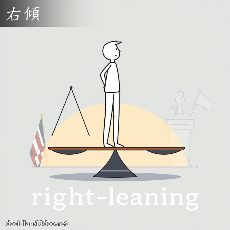 右傾 - 國語大辭典配圖