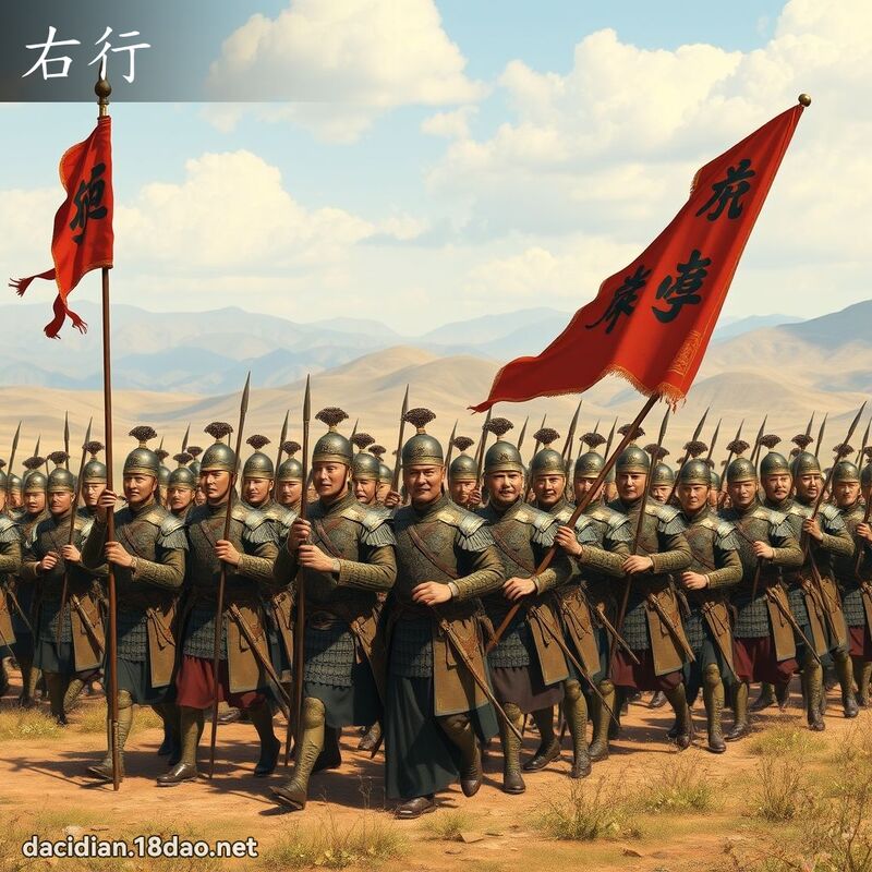 词语: 右行 (多意词)