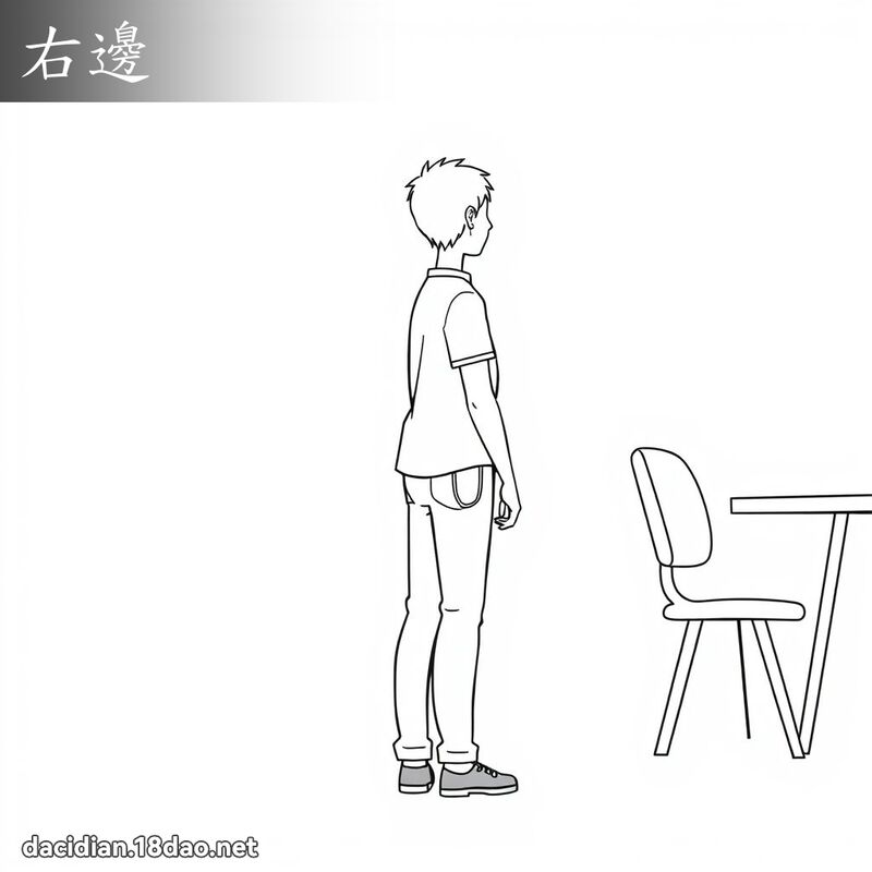 右邊 - 國語大辭典配圖