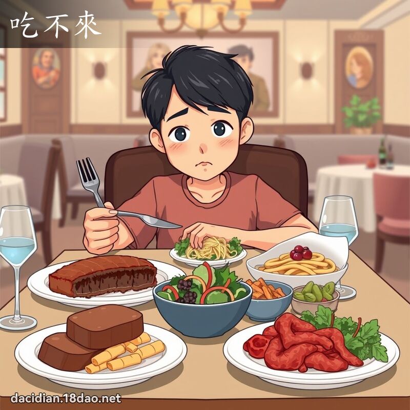 吃不來 - 國語大辭典配圖