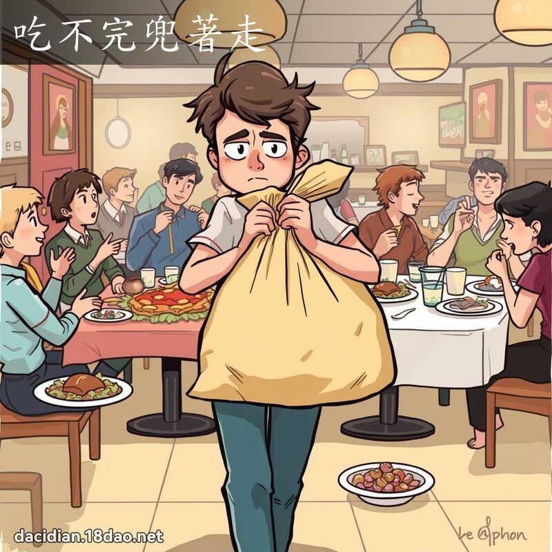 吃不完兜著走 - 国语大辞典配图