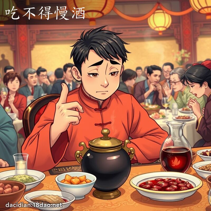 吃不得慢酒 - 国语大辞典配图