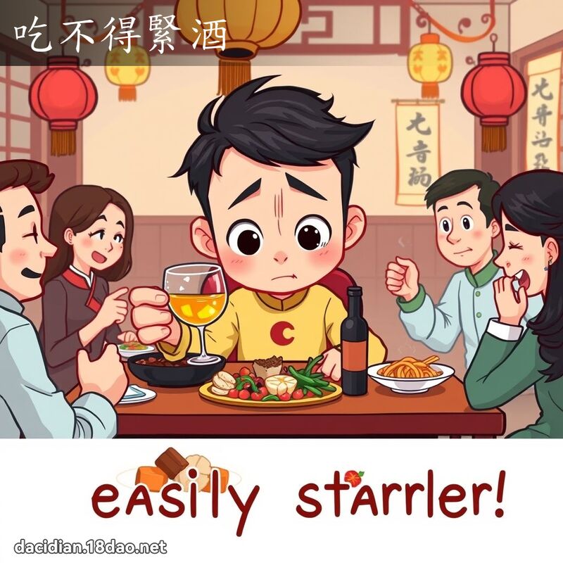吃不得紧酒 - 国语大辞典配图