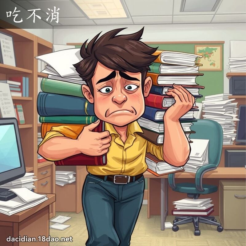 吃不消 - 国语大辞典配图