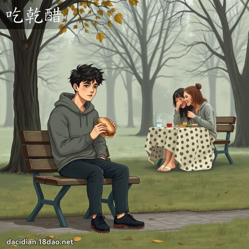 吃乾醋 - 國語大辭典配圖