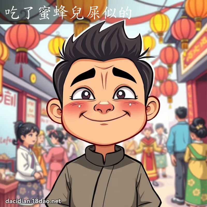 吃了蜜蜂儿屎似的 - 国语大辞典配图