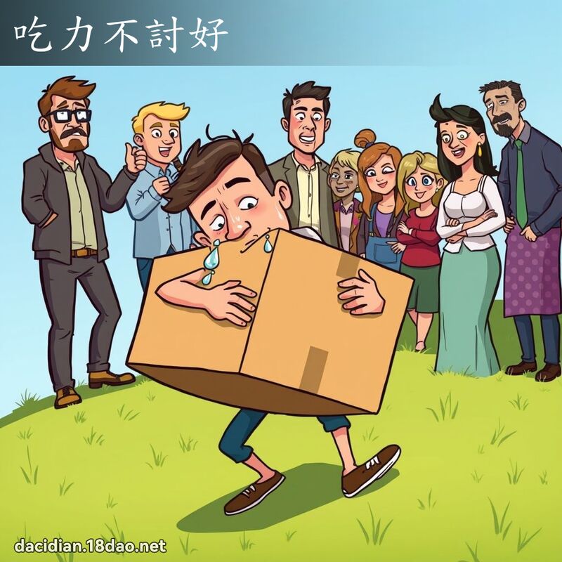 吃力不討好 - 國語大辭典配圖