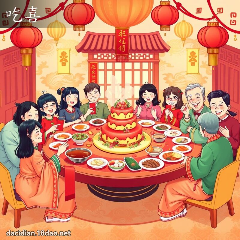 吃喜 - 国语大辞典配图