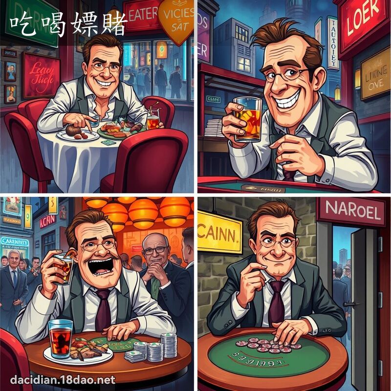 吃喝嫖賭 - 國語大辭典配圖
